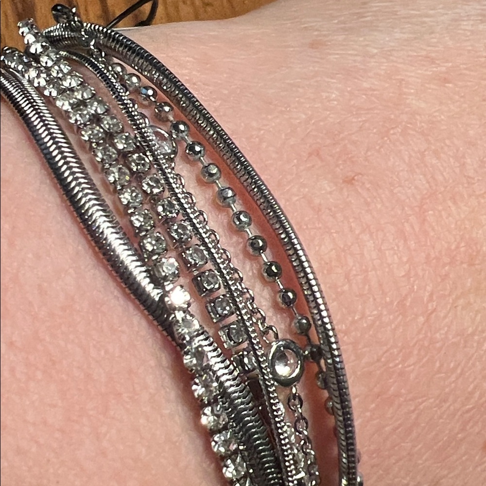 Chico’s Multi Strand Silver Tone Bracelet